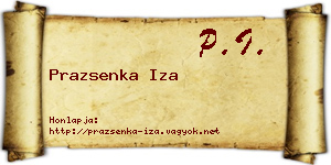 Prazsenka Iza névjegykártya